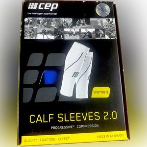 CEP womens Calf Sleeves Progressive 2.0 Blue for running compression size 4